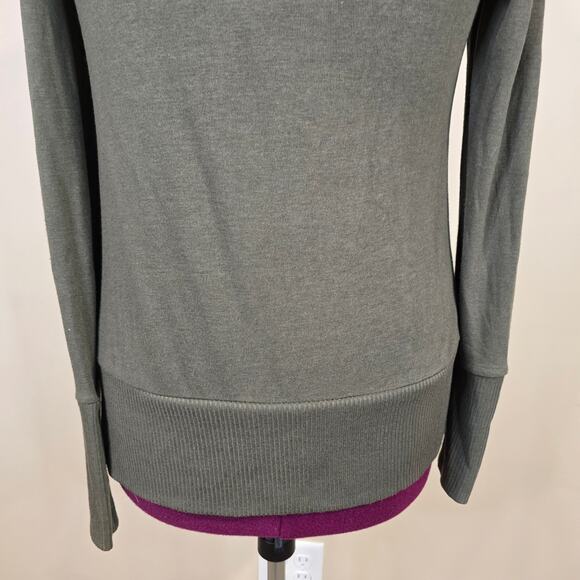 Women's Zenana Outfitters Green Lightweight Sweater Snap Close Cardigan | Large - Picture 7 of 10